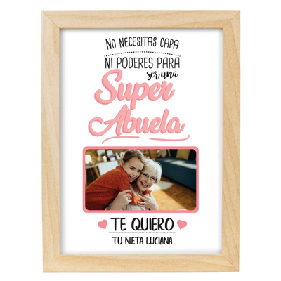 MS Regalos Personalizados | Cuadro Personalizado l Super abuela 02 | My Sign Lima Peru