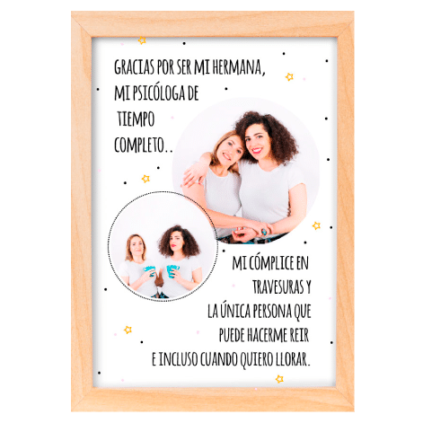 MS Regalos Personalizados | Cuadro Personalizado l Gracias por ser mi hermana | My Sign Lima Peru