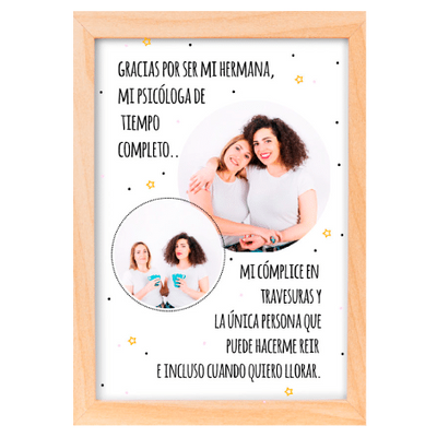 MS Regalos Personalizados | Cuadro Personalizado l Gracias por ser mi hermana | My Sign Lima Peru