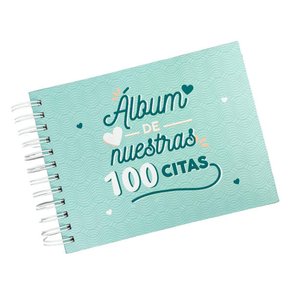 Álbum  Nuestras 100 citas color jade MS Regalos